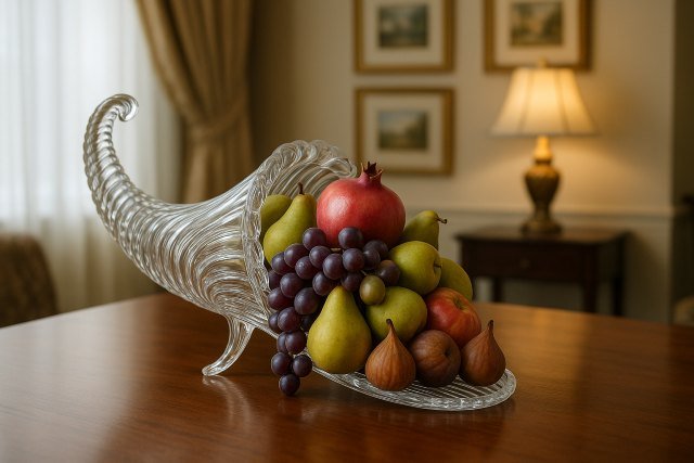 Glass Cornucopia – A Stunning Centerpiece for Elegant Home Décor